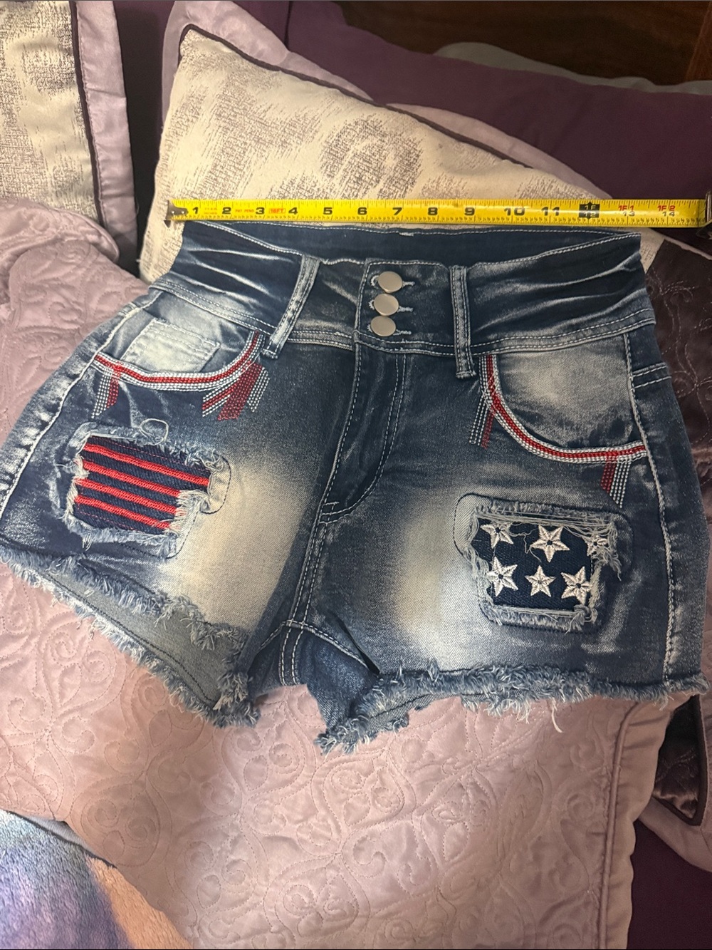 Red white and blue jean shorts brand new never worn